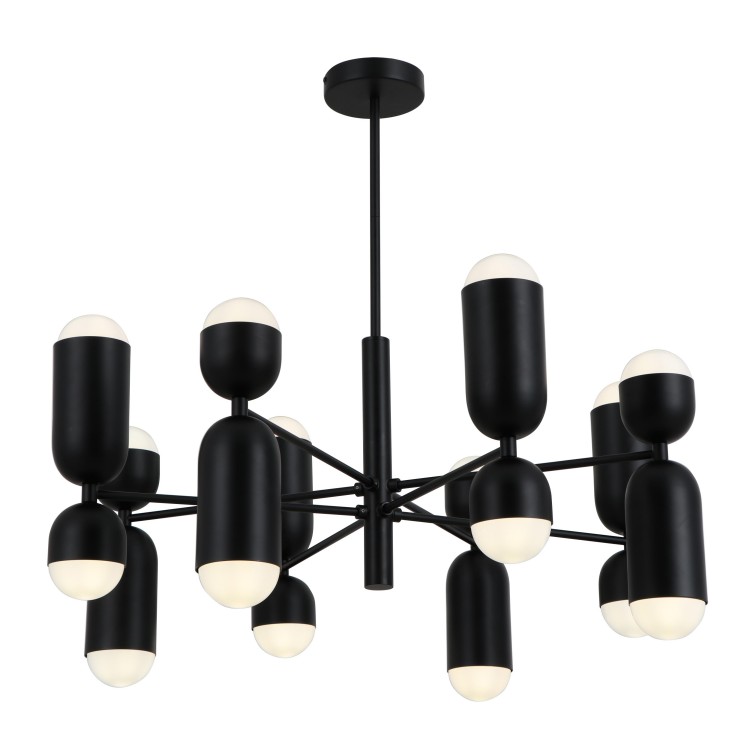 Siyah Metal Kollar 16 Bulbs Kolye Işıkları