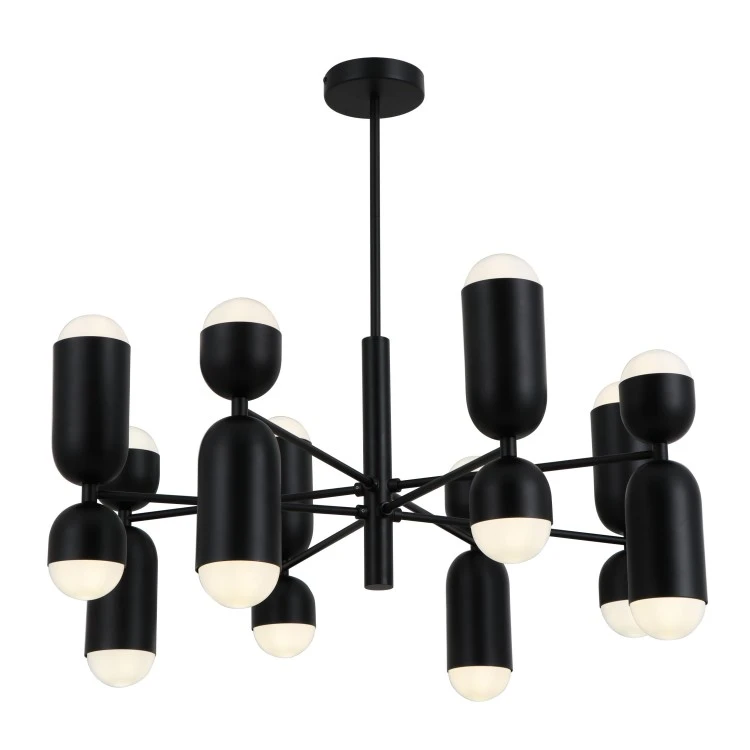 Siyah Metal Kollar 16 Bulbs Kolye Işıkları